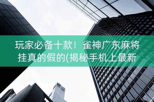 玩家必备十款！雀神广东麻将挂真的假的(揭秘手机上最新神器下载)