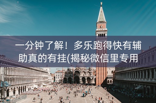 一分钟了解！多乐跑得快有辅助真的有挂(揭秘微信里专用神器)