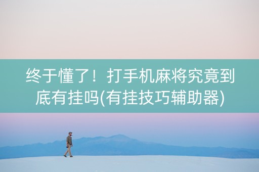 终于懂了！打手机麻将究竟到底有挂吗(有挂技巧辅助器)