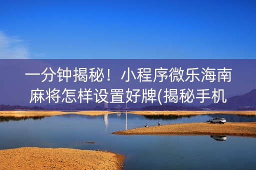 一分钟揭秘！小程序微乐海南麻将怎样设置好牌(揭秘手机上必备神器)