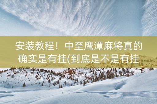 安装教程！中至鹰潭麻将真的确实是有挂(到底是不是有挂)