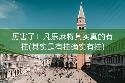 厉害了！凡乐麻将其实真的有挂(其实是有挂确实有挂)
