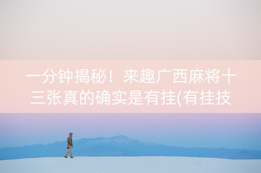 一分钟揭秘！来趣广西麻将十三张真的确实是有挂(有挂技巧辅助器)