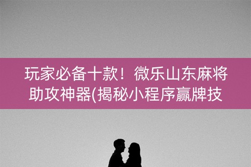 玩家必备十款！微乐山东麻将助攻神器(揭秘小程序赢牌技巧)