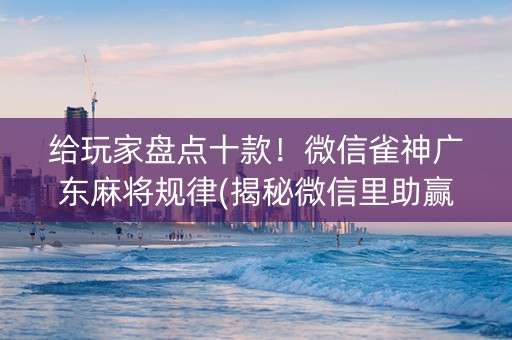 给玩家盘点十款！微信雀神广东麻将规律(揭秘微信里助赢神器购买)