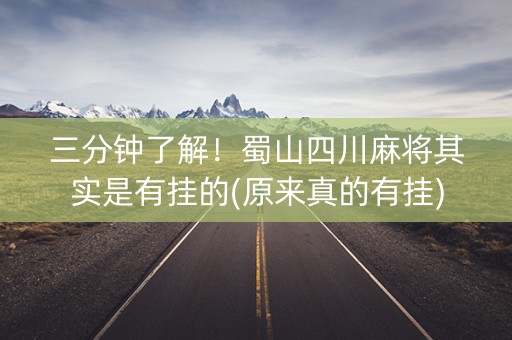 三分钟了解！蜀山四川麻将其实是有挂的(原来真的有挂)