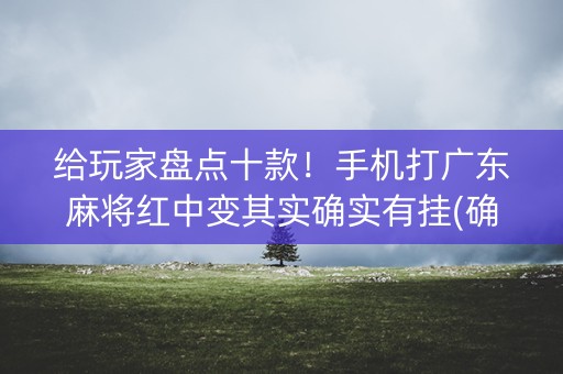 给玩家盘点十款！手机打广东麻将红中变其实确实有挂(确实真的有挂)