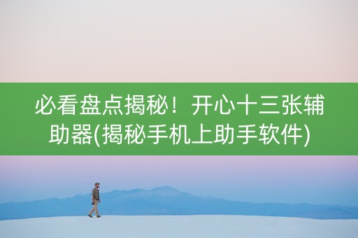 必看盘点揭秘！开心十三张辅助器(揭秘手机上助手软件)