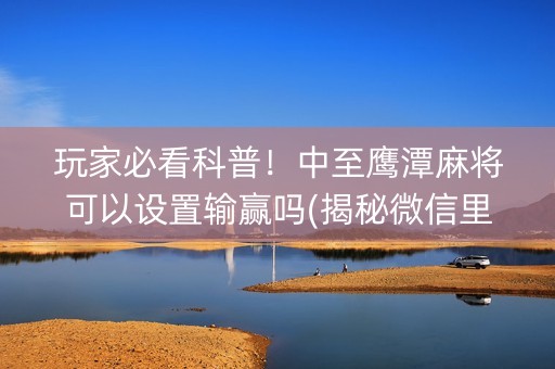 玩家必看科普！中至鹰潭麻将可以设置输赢吗(揭秘微信里自建房怎么赢)