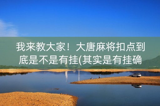 我来教大家！大唐麻将扣点到底是不是有挂(其实是有挂确实有挂)
