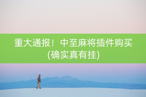 重大通报！中至麻将插件购买(确实真有挂)