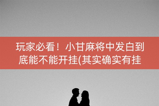玩家必看！小甘麻将中发白到底能不能开挂(其实确实有挂)
