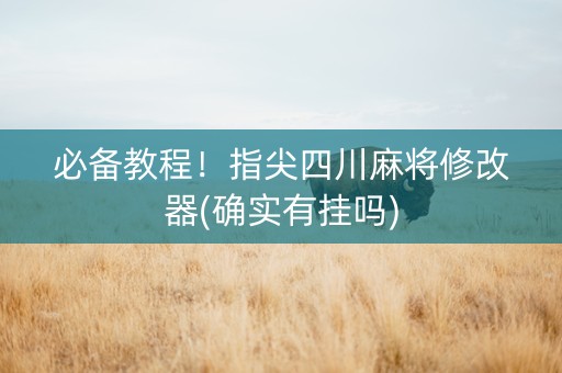必备教程！指尖四川麻将修改器(确实有挂吗)