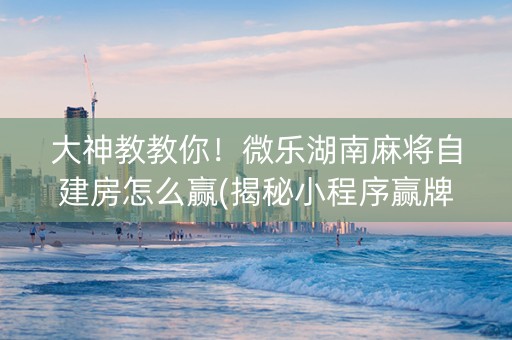 大神教教你！微乐湖南麻将自建房怎么赢(揭秘小程序赢牌技巧)
