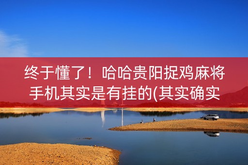 终于懂了！哈哈贵阳捉鸡麻将手机其实是有挂的(其实确实有挂)