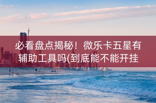 必看盘点揭秘！微乐卡五星有辅助工具吗(到底能不能开挂)