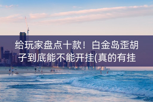 给玩家盘点十款！白金岛歪胡子到底能不能开挂(真的有挂确实有挂)