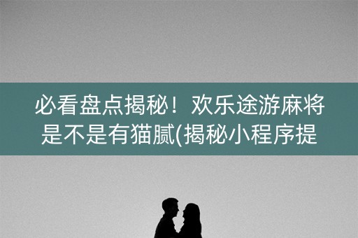 必看盘点揭秘！欢乐途游麻将是不是有猫腻(揭秘小程序提高胜率)