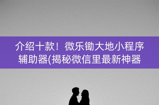 介绍十款！微乐锄大地小程序辅助器(揭秘微信里最新神器下载)