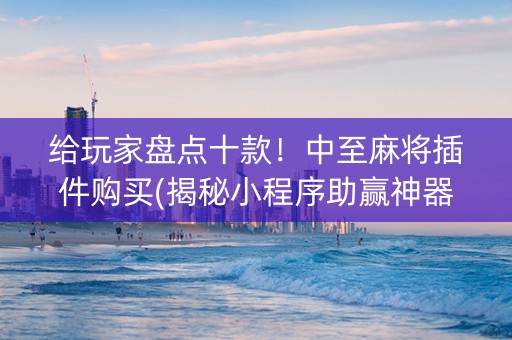 给玩家盘点十款！中至麻将插件购买(揭秘小程序助赢神器购买)