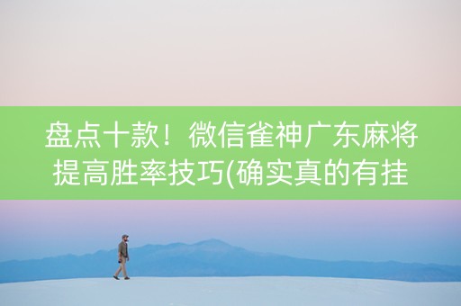 盘点十款！微信雀神广东麻将提高胜率技巧(确实真的有挂)