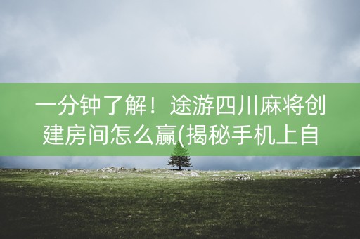 一分钟了解！途游四川麻将创建房间怎么赢(揭秘手机上自建房怎么赢)