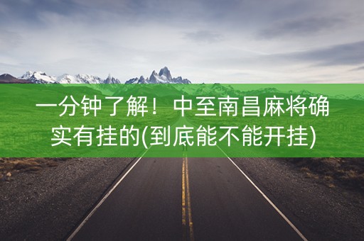 一分钟了解！中至南昌麻将确实有挂的(到底能不能开挂)