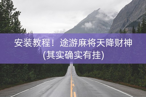 安装教程！途游麻将天降财神(其实确实有挂)