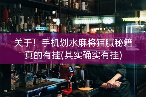 关于！手机划水麻将猫腻秘籍真的有挂(其实确实有挂)
