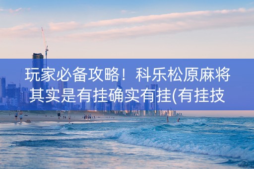 玩家必备攻略！科乐松原麻将其实是有挂确实有挂(有挂技巧辅助器)