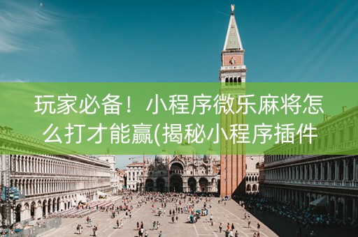 玩家必备！小程序微乐麻将怎么打才能赢(揭秘小程序插件下载)