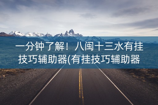 一分钟了解！八闽十三水有挂技巧辅助器(有挂技巧辅助器)