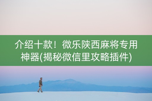 介绍十款！微乐陕西麻将专用神器(揭秘微信里攻略插件)