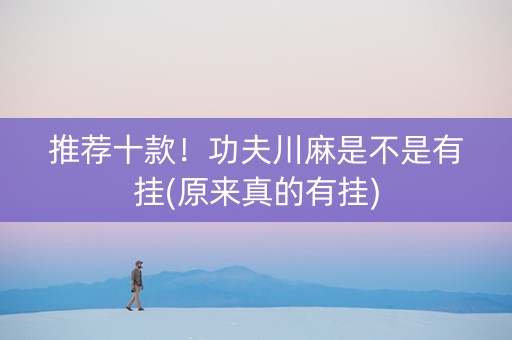推荐十款！功夫川麻是不是有挂(原来真的有挂)