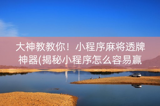 大神教教你！小程序麻将透牌神器(揭秘小程序怎么容易赢)