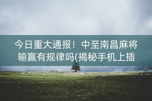 今日重大通报！中至南昌麻将输赢有规律吗(揭秘手机上插件下载)