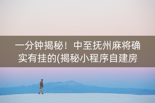一分钟揭秘！中至抚州麻将确实有挂的(揭秘小程序自建房怎么赢)