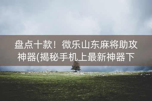 盘点十款！微乐山东麻将助攻神器(揭秘手机上最新神器下载)