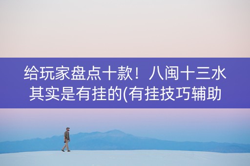 给玩家盘点十款！八闽十三水其实是有挂的(有挂技巧辅助器)