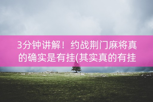 3分钟讲解！约战荆门麻将真的确实是有挂(其实真的有挂)