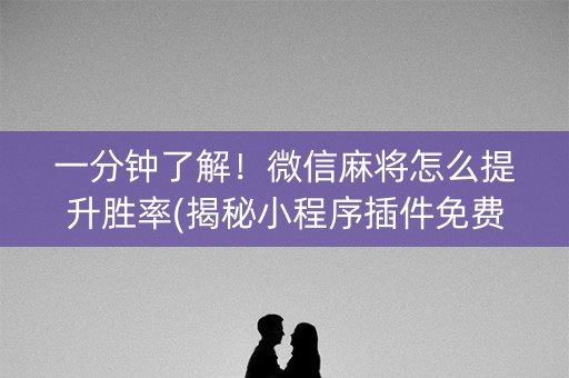 一分钟了解！微信麻将怎么提升胜率(揭秘小程序插件免费)