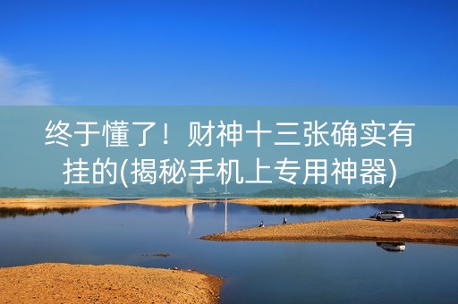 终于懂了！财神十三张确实有挂的(揭秘手机上专用神器)