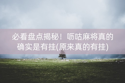 必看盘点揭秘！呖咕麻将真的确实是有挂(原来真的有挂)