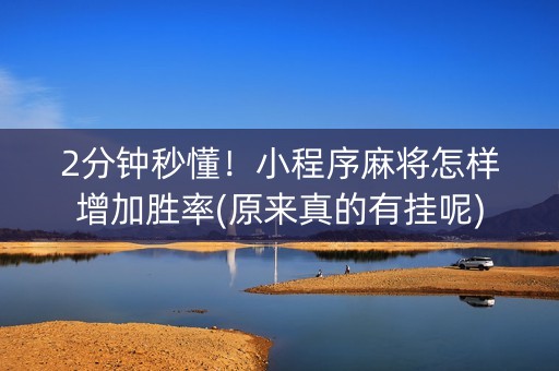 2分钟秒懂！小程序麻将怎样增加胜率(原来真的有挂呢)