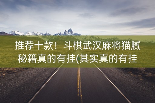 推荐十款！斗棋武汉麻将猫腻秘籍真的有挂(其实真的有挂)