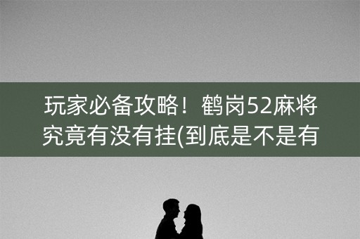 玩家必备攻略！鹤岗52麻将究竟有没有挂(到底是不是有挂)