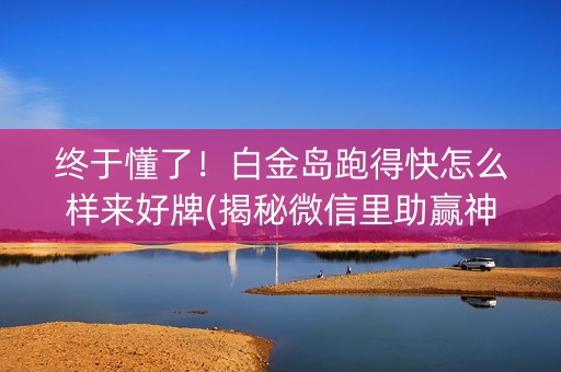 终于懂了！白金岛跑得快怎么样来好牌(揭秘微信里助赢神器购买)
