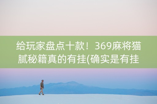 给玩家盘点十款！369麻将猫腻秘籍真的有挂(确实是有挂)