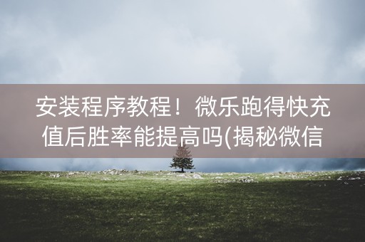 安装程序教程！微乐跑得快充值后胜率能提高吗(揭秘微信里助攻神器)