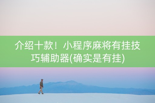 介绍十款！小程序麻将有挂技巧辅助器(确实是有挂)